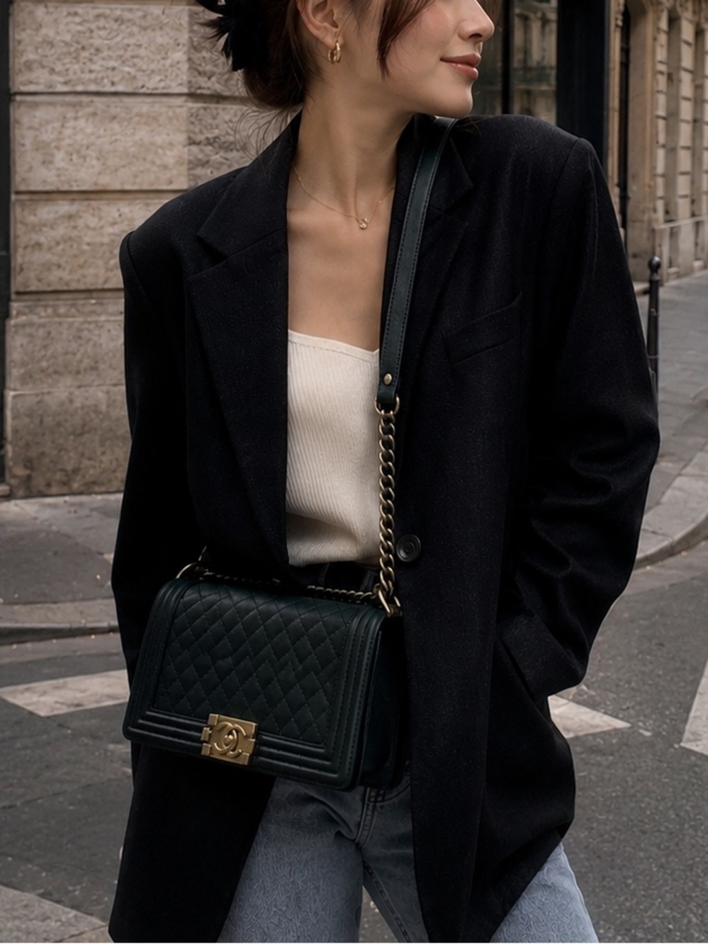 Chanel Large Caviar Boy Bag